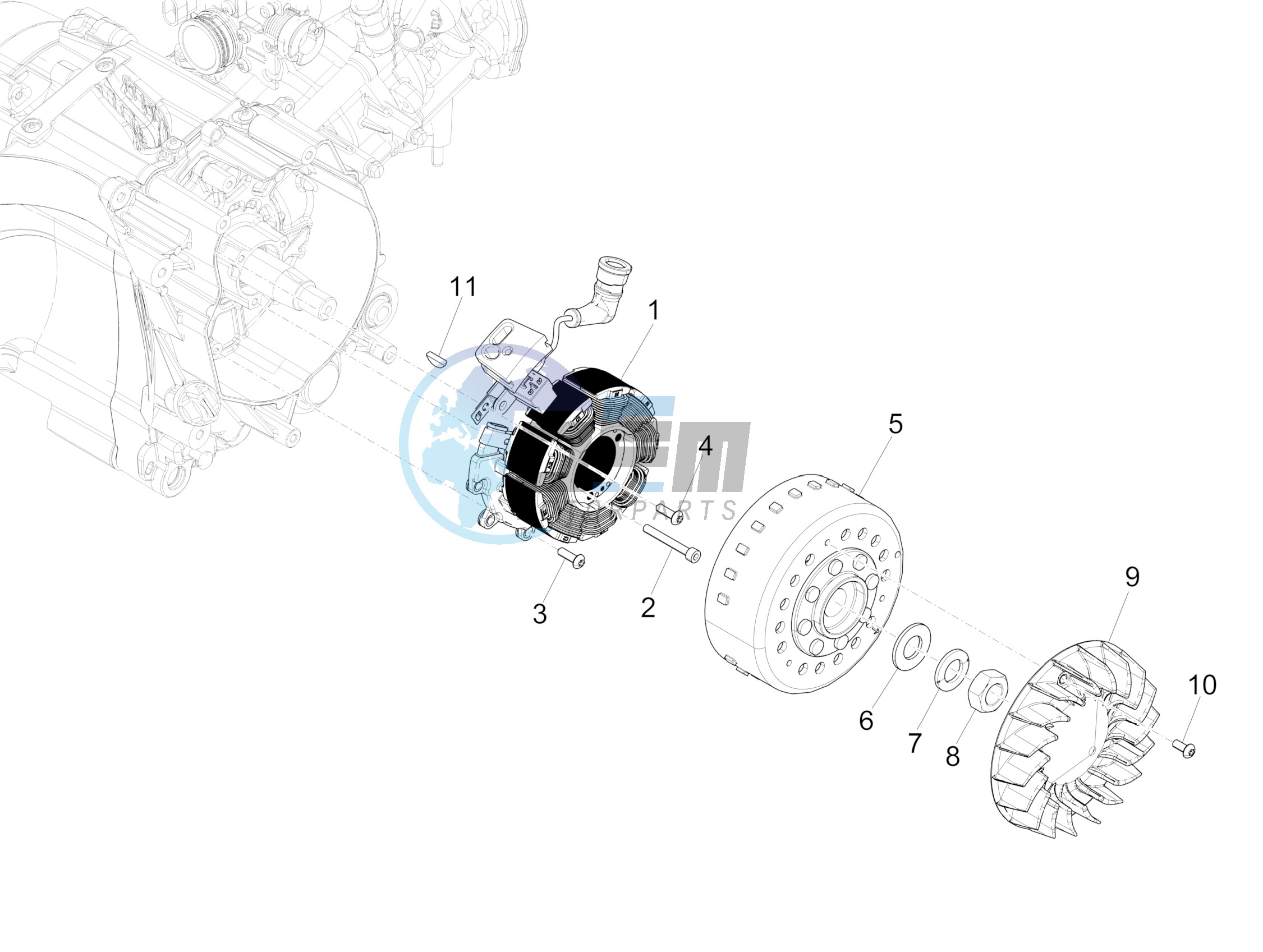 Flywheel magneto