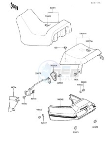 ZX 600 B [NINJA 600RX] (B1) [NINJA 600RX] drawing SEAT_SEAT COVER