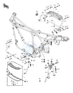 KZ 1000 C [POLICE 1000] (C1-C1A) [POLICE 1000] drawing FOOTRESTS_STANDS_BRAKE PEDAL -- 78 C1_C1A- -