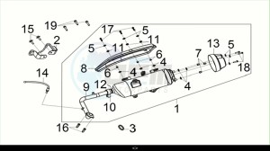 CRUISYM 125 (LV12W3-EU) (M2) drawing EXH. MUFFLER