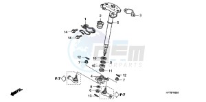 TRX420FAC drawing STEERING SHAFT (STD)