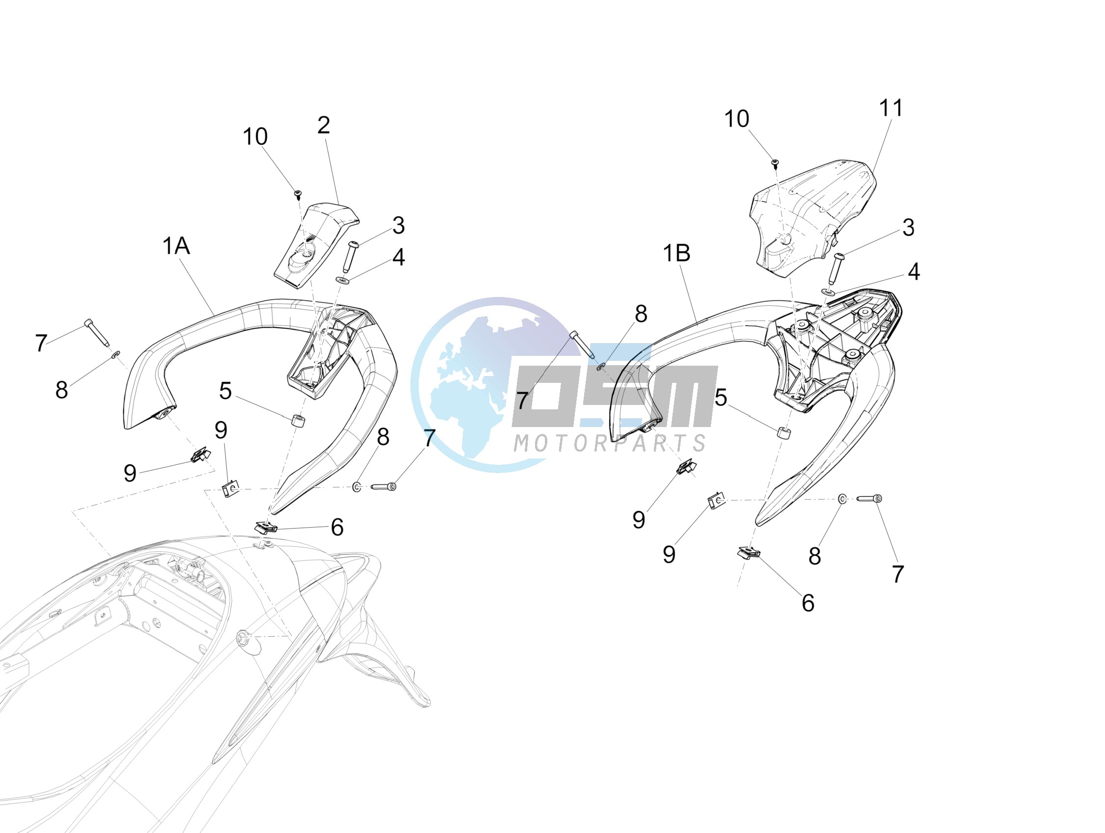 Rear luggage rack