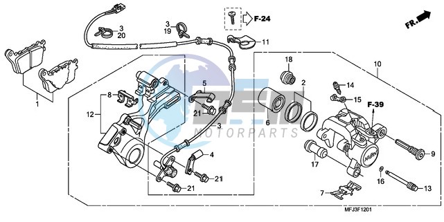 REAR BRAKE CALIPER (CBR600RA)