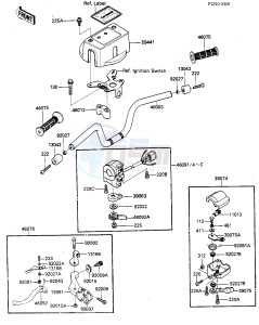 KLF 185 A [BAYOU 185] (A1-A1A) [BAYOU 185] drawing HANDLEBAR