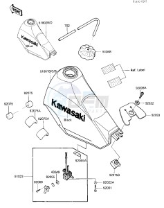 KL 250 D [KLR250] (D2-D3) [KLR250] drawing FUEL TANK