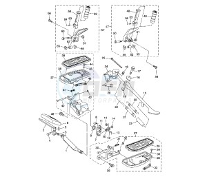 XVS A MIDNIGHT STAR 1300 drawing STAND AND FOOTREST