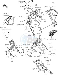 VERSYS-X 300 ABS KLE300CHF XX (EU ME A(FRICA) drawing Cowling