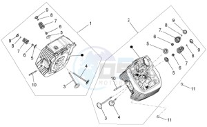 Griso S.E. 1200 8V drawing Cylinder head - valves