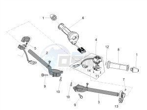 RSV4 1000 RACING FACTORY E4 ABS (APAC) drawing Handlebar - Controls