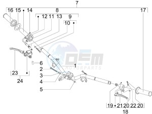 S 125 4T (Euro 3) UK drawing Handlebars - Master cil