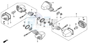 VTR1000SP VTR1000SP-2 drawing WINKER (VTR1000SPY/1) (VT R1000SP2/3-CM)