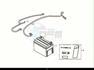 SYMPHONY S 125 (XF12W1-EU) (E5) (M1) drawing BATTERY - TOOL BOX