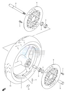 RGV250 (E1) drawing FRONT WHEEL