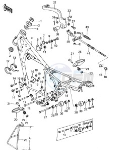 KX 125 A (A4-A5) drawing FRAME_FRAME FITTINGS