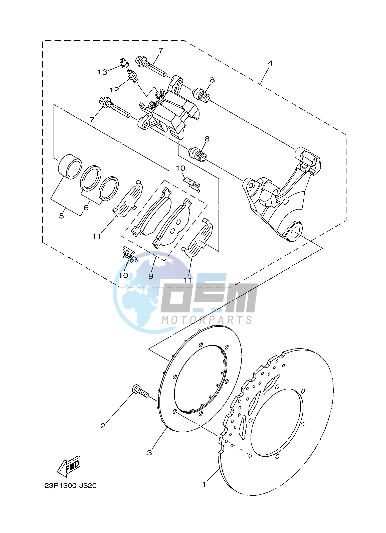 REAR BRAKE CALIPER