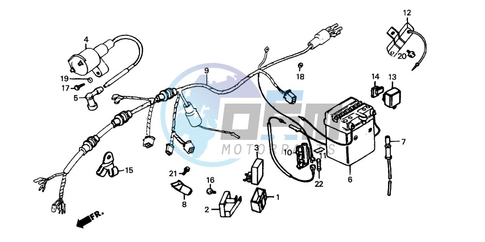 WIRE HARNESS/ IGNITION COIL/BATTERY