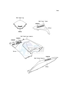 NINJA ZX-6R ZX636-C1H FR GB XX (EU ME A(FRICA) drawing Decals(Blue)