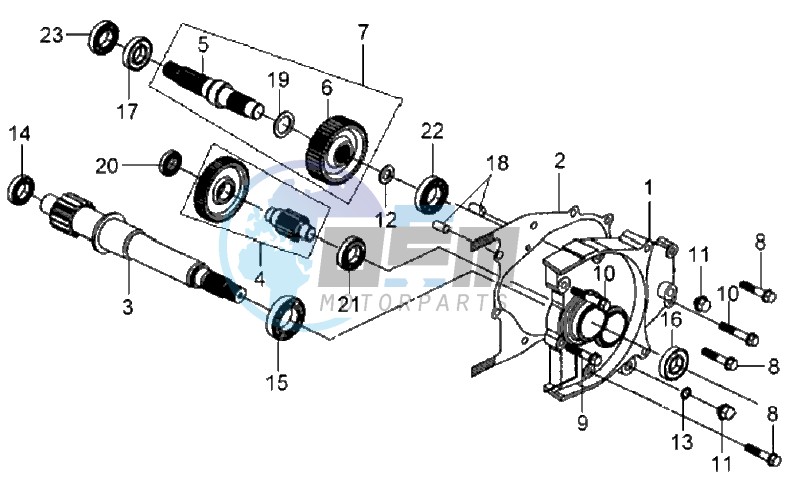 CRANKCASE - DRIVE SHAFT