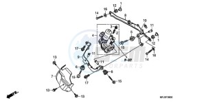 CBR600RA9 BR / ABS MME - (BR / ABS MME) drawing FRONT POWER UNIT (CBR600RA)