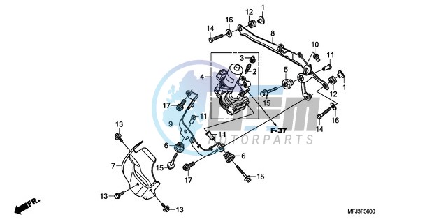 FRONT POWER UNIT (CBR600RA)