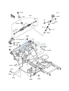 MULE 610 4x4 KAF400AGF EU drawing Frame