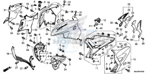 VFR1200XDH 2ED - (2ED) drawing MIDDLE COWL