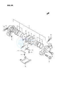 GSX-R750W (E2) drawing REAR CALIPER (MODEL N P)