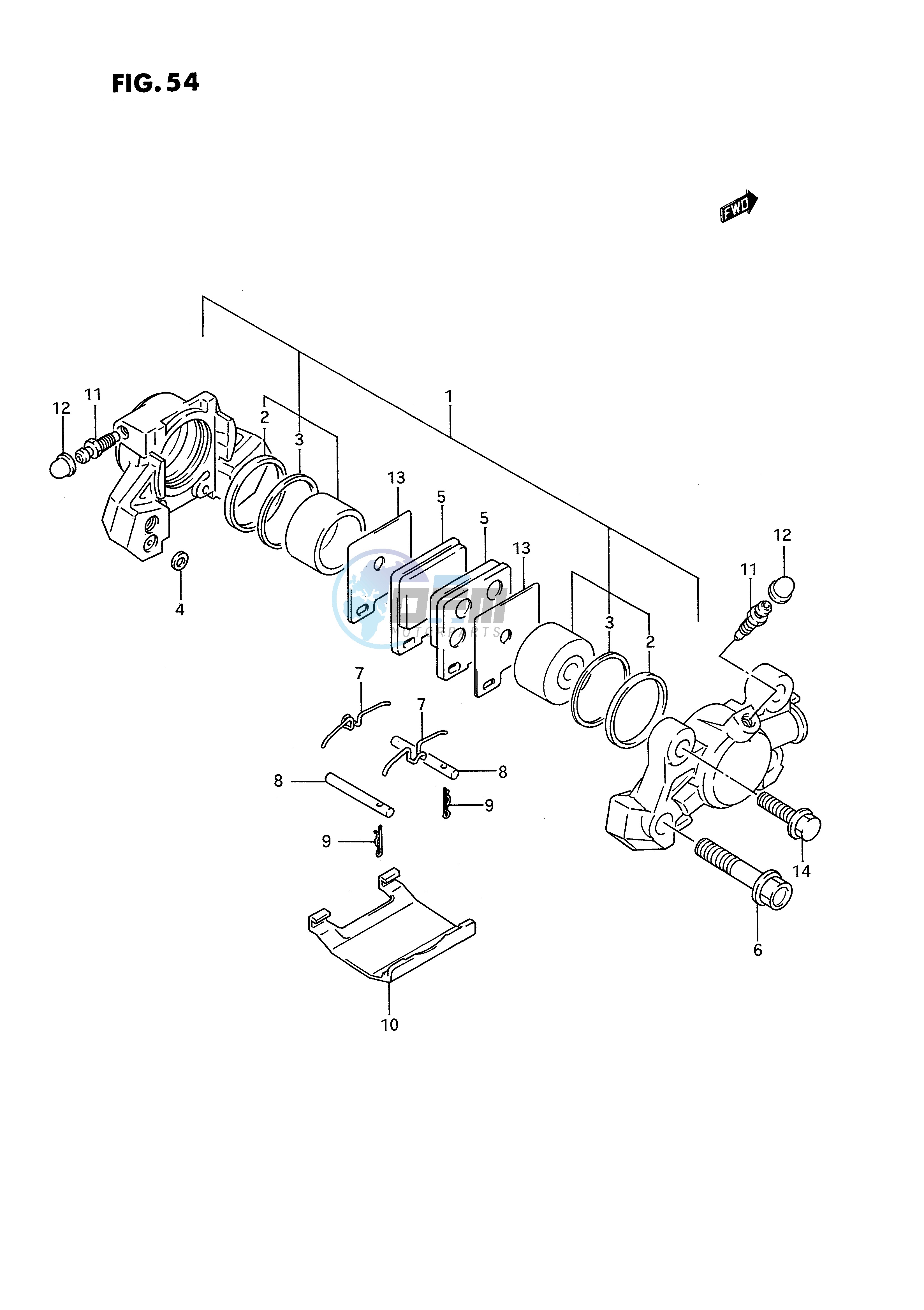 REAR CALIPER (MODEL N P)