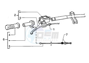 Zip 50 SP drawing Handlebar parts Right