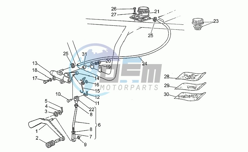 Lh front brake system