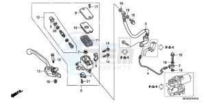 VFR800A9 UK - (E / ABS MME) drawing FR. BRAKE MASTER CYLINDER (VFR800A)