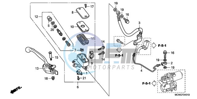 FR. BRAKE MASTER CYLINDER (VFR800A)