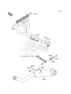 Z750 ZR750J6F FR GB XX (EU ME A(FRICA) drawing Muffler(s)