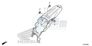 CRF110FD CRF110F Europe Direct - (ED) drawing REAR FENDER