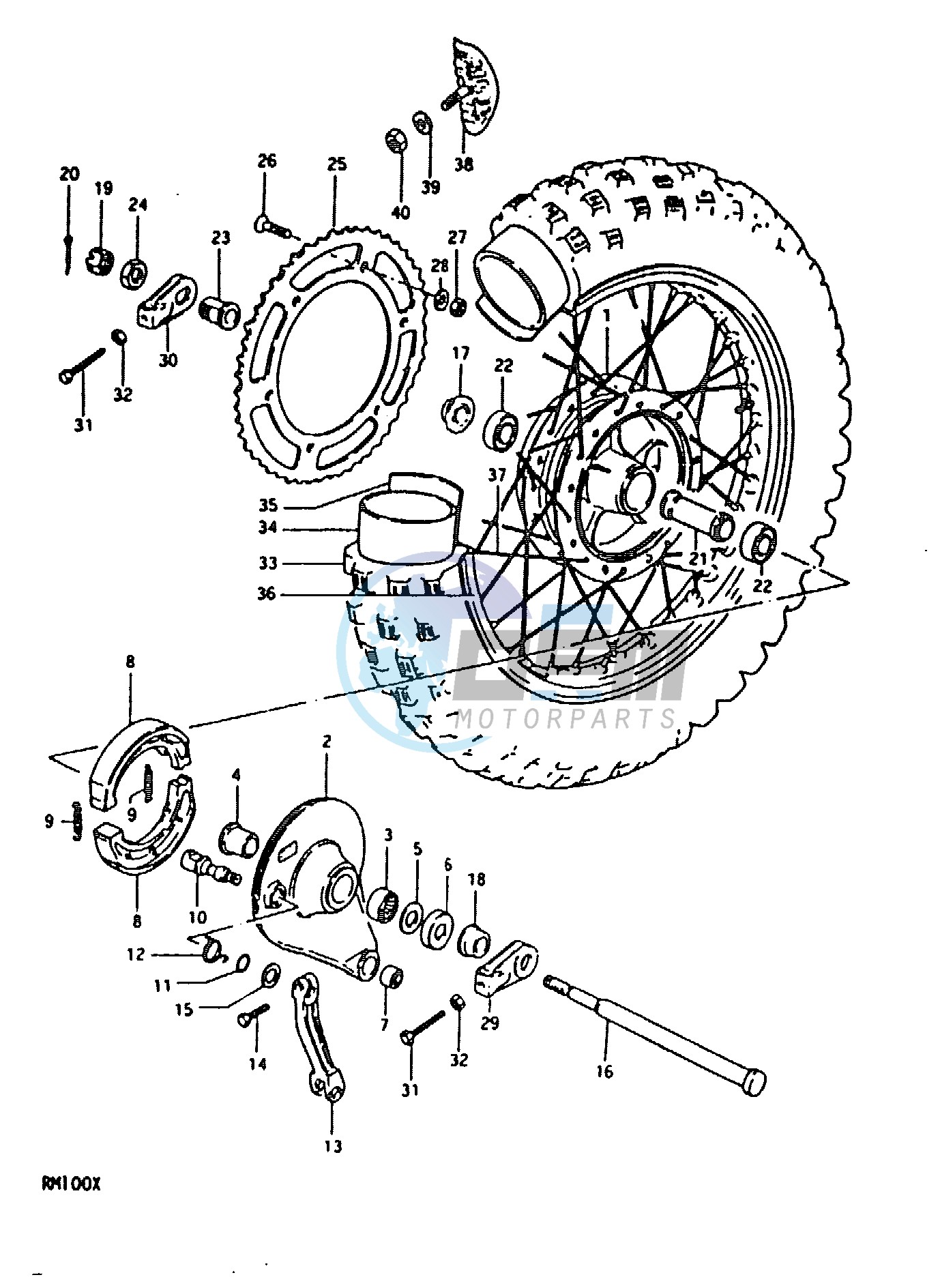 REAR WHEEL (RM100X)