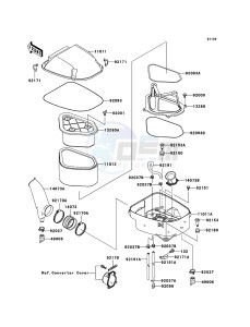 KVF650 4x4 KVF650D7F EU GB drawing Air Cleaner