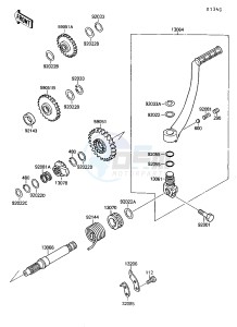 KSF 250 A [MOJAVE 250] (A8-A9) [MOJAVE 250] drawing KICKSTARTER MECHANISM