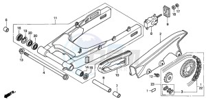 CBR1000F drawing SWINGARM