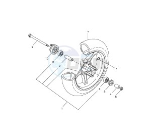 YQ AEROX 50 drawing FRONT WHEEL