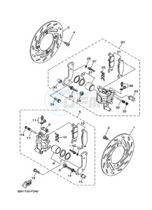 YFM700FWAD GRIZZLY 700 EPS (B4FC) drawing FRONT BRAKE CALIPER