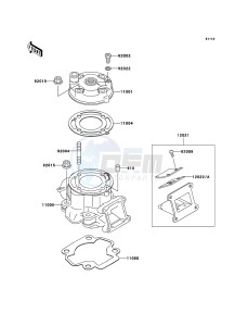 KX65 KX65-A6 EU drawing Cylinder Head/Cylinder