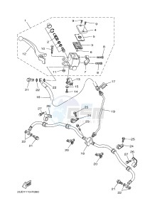 YFM700FWAD YFM70GPLH GRIZZLY 700 EPS (B1A6) drawing FRONT MASTER CYLINDER