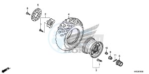 TRX420FM1E TRX420 Europe Direct - (ED) drawing FRONT WHEEL