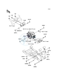 MULE 4010 DIESEL 4x4 KAF950FBF EU drawing Engine Mount