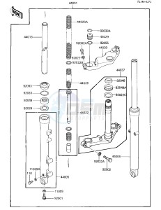 EX 250 E [NINJA 250R] (E1-E2) [NINJA 250R] drawing FRONT FORK