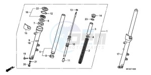 CBF1000AA Europe Direct - (ED / ABS) drawing FRONT FORK