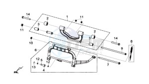 GTS 125I drawing CENTRAL STAND -SIDE STAND- KICKSTARTER PEDAL