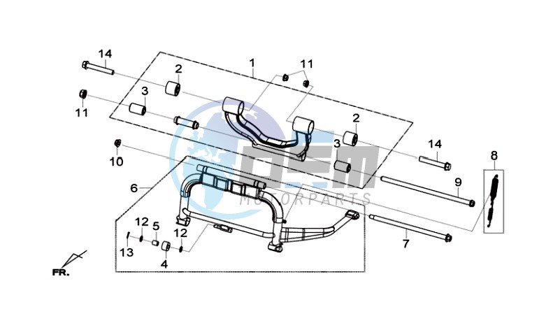 CENTRAL STAND -SIDE STAND- KICKSTARTER PEDAL