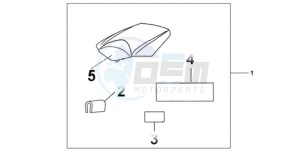 CBR1000RA9 Europe Direct - (ED / ABS MME REP) drawing REAR SEAT COWL PEARL SIREN BLUE