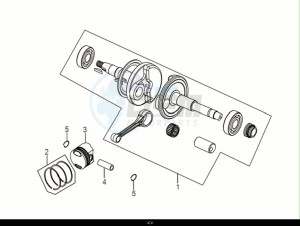 SYMPHONY 50 (XF05W1-EU) (E5) (M1) drawing CRANK SHAFT